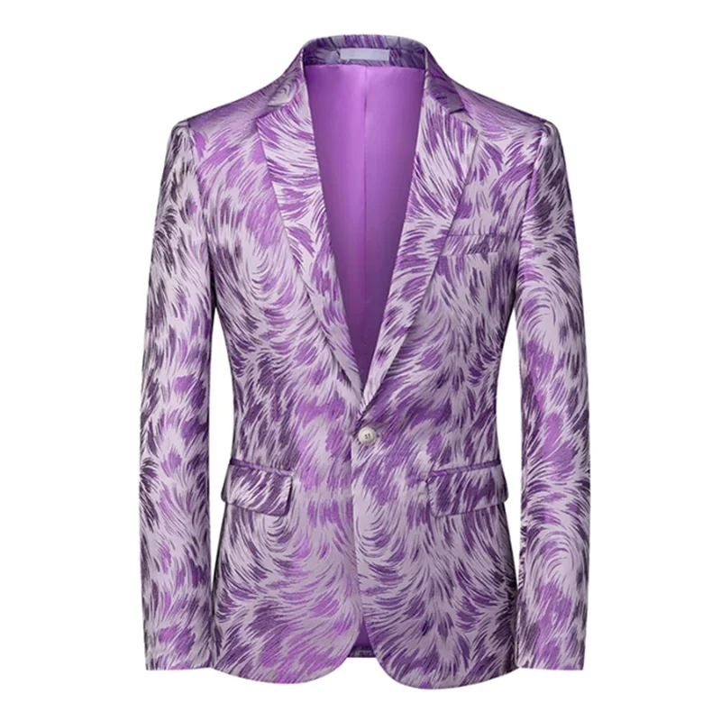 Men's printed suit jacket with single-breasted buttons, available in yellow, red, blue and other colors, Asian size M-6XL
Men's printed suit jacket with single-breasted buttons, available in yellow, red, blue and other colors, Asian size M-6XL
