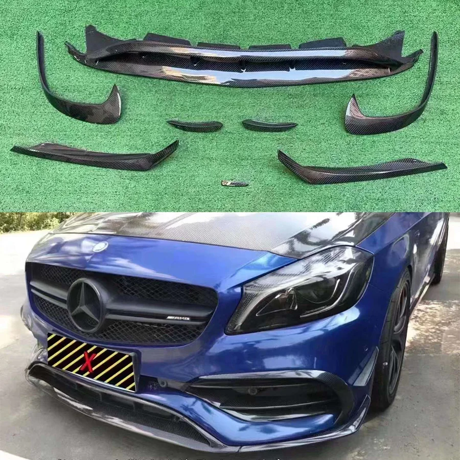 For Mercedes Benz A Class AMG W176 A45 Carbon Fiber Car Front Bumper Diverter Spoiler Diffuser Front lip chin upgraded body kit
For Mercedes Benz A Class AMG W176 A45 Carbon Fiber Car Front Bumper Diverter Spoiler Diffuser Front lip chin upgraded body kit