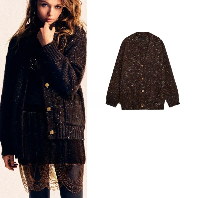 Loose Knitted Long Sve V-Ne Winter Outerwear New Arrival Briti Sle Women's Casual Polyester Fiber Mid-Length Coat
Loose Knitted Long Sve V-Ne Winter Outerwear New Arrival Briti Sle Women's Casual Polyester Fiber Mid-Length Coat