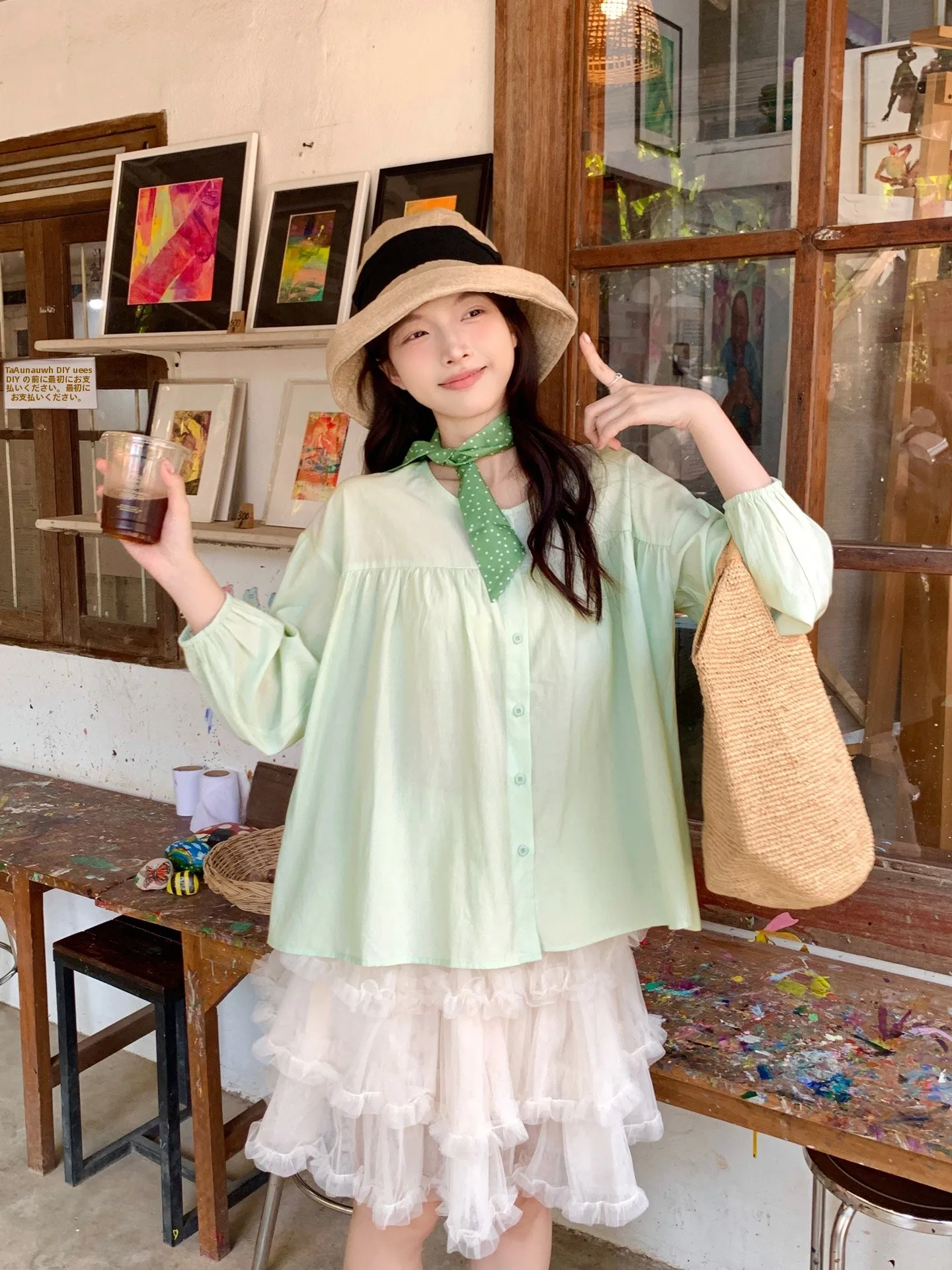 een Casual Loose Women's irt Spring 2026 New Sle Korean Loose Fit Slimming Top CheeseBunny Brand Long Sve round Ne
een Casual Loose Women's irt Spring 2026 New Sle Korean Loose Fit Slimming Top CheeseBunny Brand Long Sve round Ne