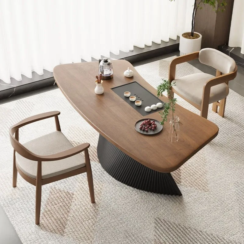 Italian minimalist solid wood balcony tea table and chair combination small household curved tea table kettle integrated table h
Italian minimalist solid wood balcony tea table and chair combination small household curved tea table kettle integrated table h