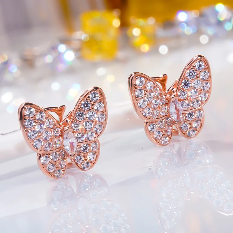Butterfly S925 Sterling Silver Earrings Studs 5A Zircon Super Flash for Women New Earrings Fine Jewelry Wedding Party Holiday
Butterfly S925 Sterling Silver Earrings Studs 5A Zircon Super Flash for Women New Earrings Fine Jewelry Wedding Party Holiday