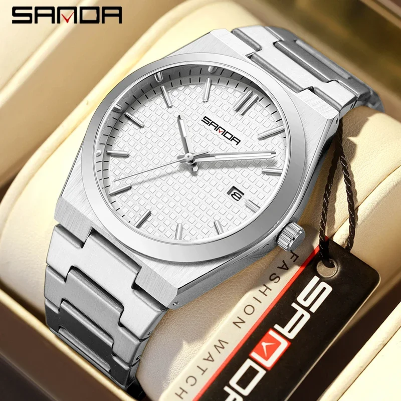 SANDA Top Business Man's Watch Luminous Waterproof Silver Stainless Steel Band Men Big Dial Date Quartz Fashion Casual Men Watch
SANDA Top Business Man's Watch Luminous Waterproof Silver Stainless Steel Band Men Big Dial Date Quartz Fashion Casual Men Watch