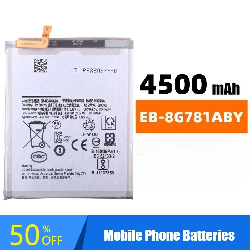 2-8 шт. 4500 мАч аккумуляторы для мобильных телефонов Samsung Galaxy S20 FE 5G EB-BG781ABY аккумуляторы для мобильных телефонов
2-8 шт. 4500 мАч аккумуляторы для мобильных телефонов Samsung Galaxy S20 FE 5G EB-BG781ABY аккумуляторы для мобильных телефонов