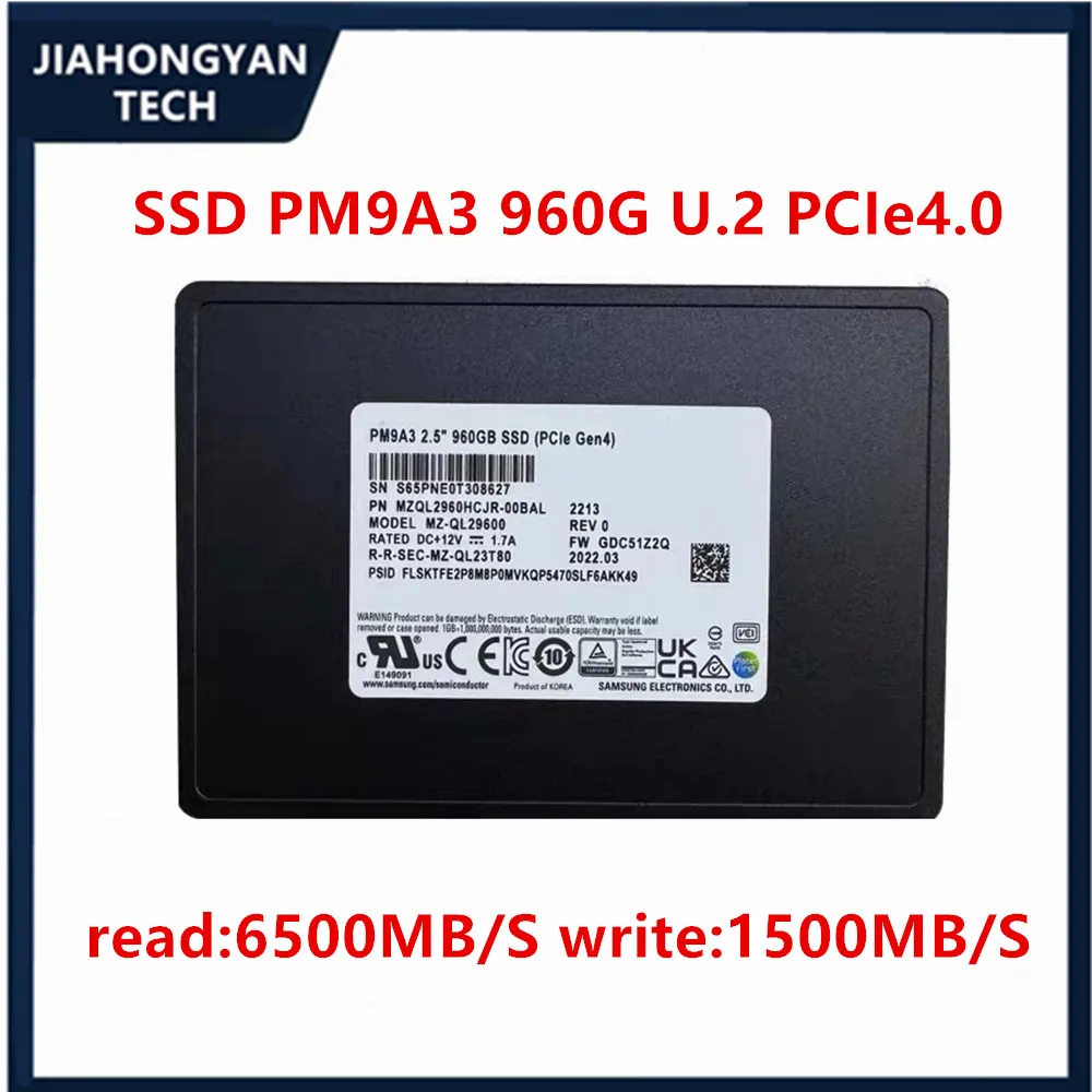 Original For Samsung SSD PM9A3 960G U.2 PCLE4.0 2.5-inch NVME enterprise server SSD solid-state drive in new condition
Original For Samsung SSD PM9A3 960G U.2 PCLE4.0 2.5-inch NVME enterprise server SSD solid-state drive in new condition
