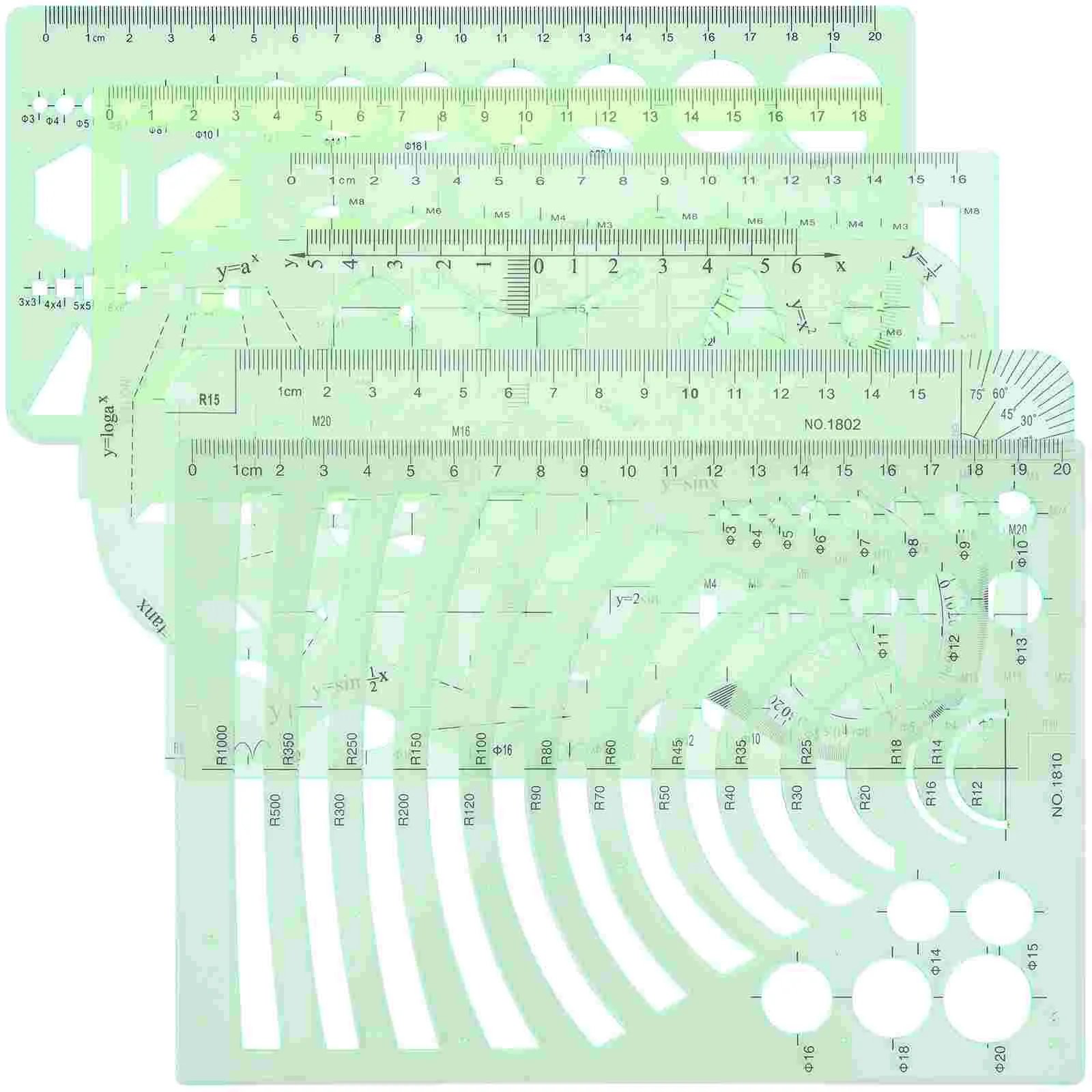 Curve Shape Stencils Green Measuring Templates Drawing Ruler for Painting Tool Circle
Curve Shape Stencils Green Measuring Templates Drawing Ruler for Painting Tool Circle
