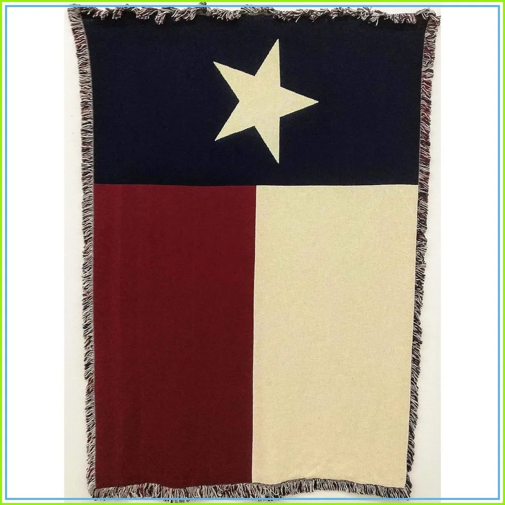 Texas State Flag Blanket - Cotton Woven Throw 69x48 - USA Made
Texas State Flag Blanket - Cotton Woven Throw 69x48 - USA Made