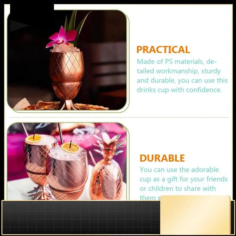 2 Pack Pineapples Drink Cups, 450Ml Copper Pineapples Tumbler With Stretched Straw, Hawaiian Luau Party Cups Durable-N37R
2 Pack Pineapples Drink Cups, 450Ml Copper Pineapples Tumbler With Stretched Straw, Hawaiian Luau Party Cups Durable-N37R