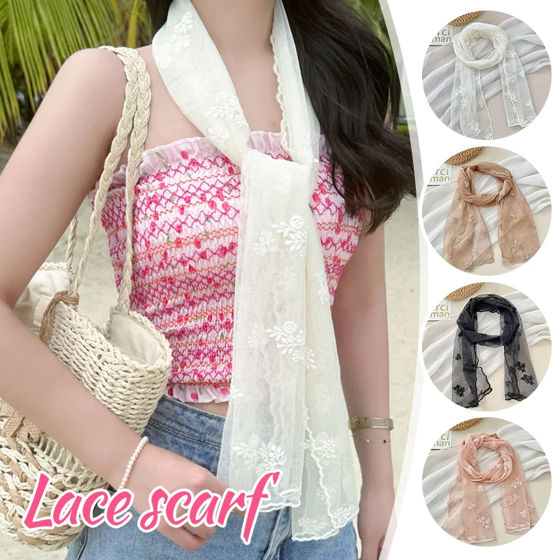 Элегантный кружевной шарф, женский тонкий летний солнцезащитный платок, платок с винтажной вышивкой, весенне-осенняя короткая шелковая повязка на голову
Элегантный кружевной шарф, женский тонкий летний солнцезащитный платок, платок с винтажной вышивкой, весенне-осенняя короткая шелковая повязка на голову