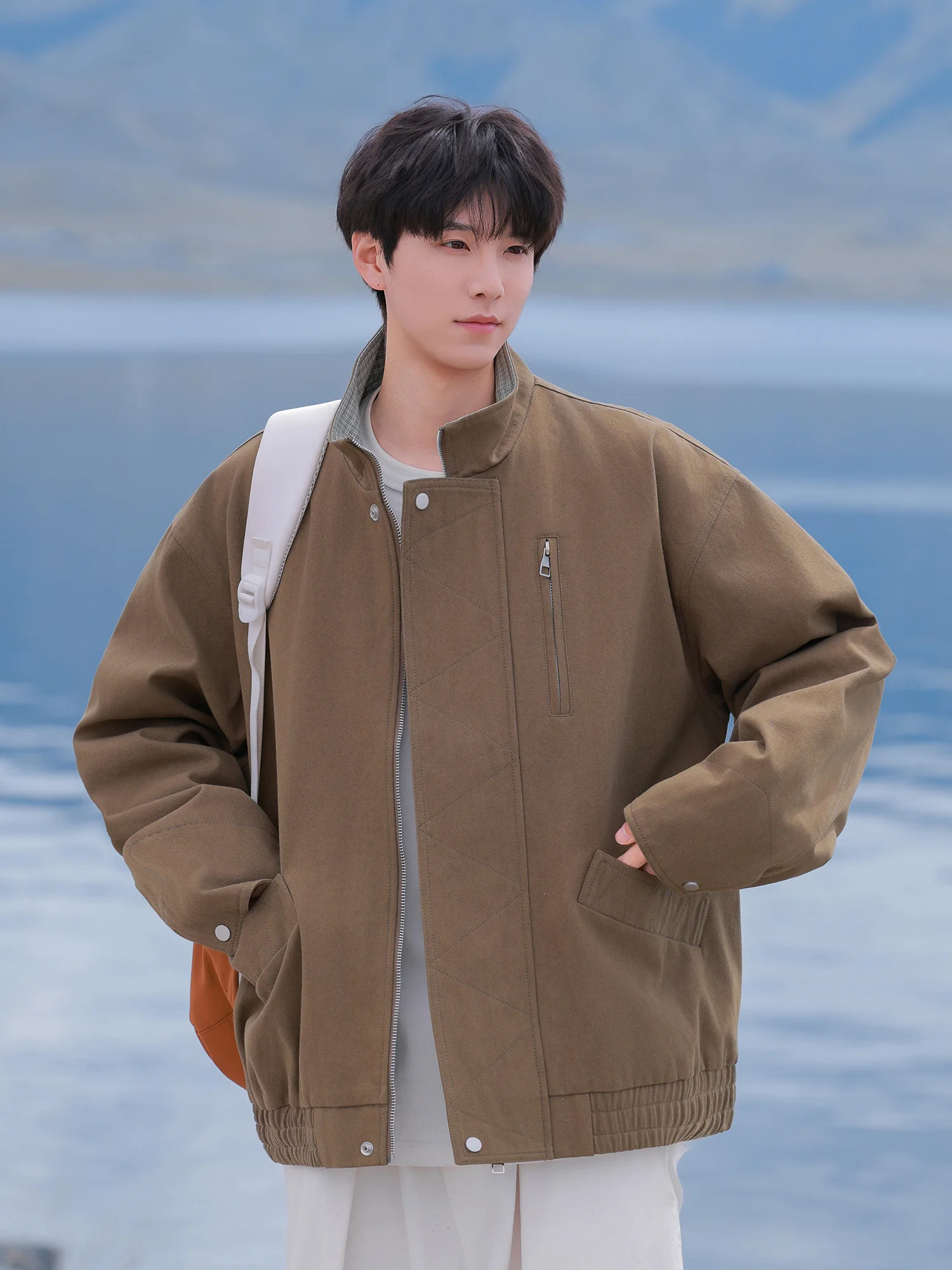 Barn Sle Men's Casual ort Jaet Vintage Workwear Stand Collar Spring Autumn Outdoor Cotton Long Sve Zipper Closure
Barn Sle Men's Casual ort Jaet Vintage Workwear Stand Collar Spring Autumn Outdoor Cotton Long Sve Zipper Closure