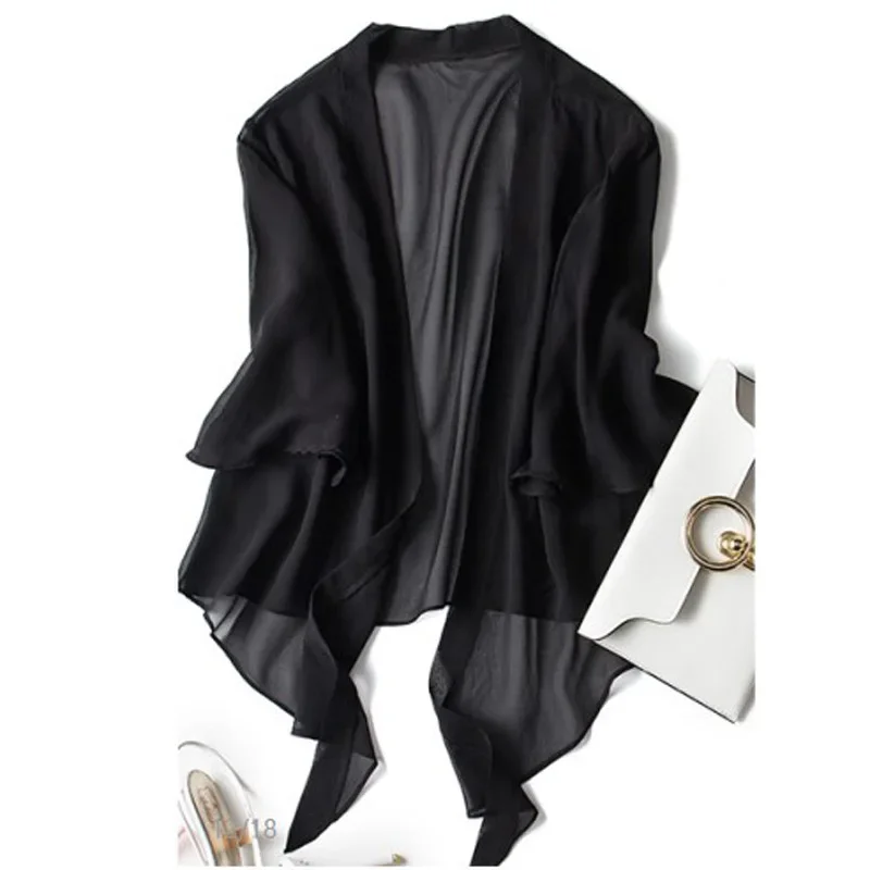 Classic Silk Cardigan Female Mulberry Silk Sun-protection shirt Loose Shawl Korean Version of Small Waistcoat Multicolor option
Classic Silk Cardigan Female Mulberry Silk Sun-protection shirt Loose Shawl Korean Version of Small Waistcoat Multicolor option