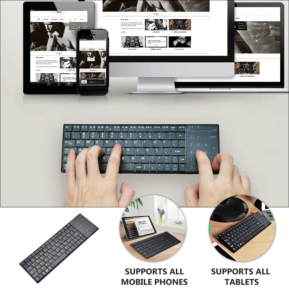 Portable Ultrathin Wireless Keyboard Touchpad Number Pad Lightweight Cordless Keyboard for Travel Office Work Game Playing
Portable Ultrathin Wireless Keyboard Touchpad Number Pad Lightweight Cordless Keyboard for Travel Office Work Game Playing