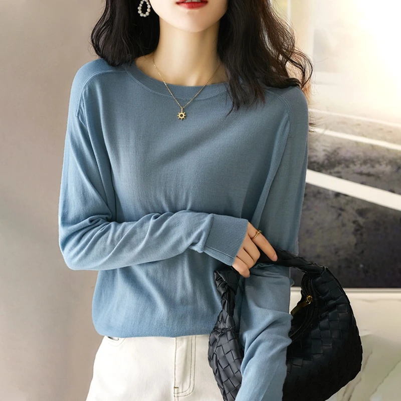 2024 New Spring/Autumn and Winter Simple Casual Loose Oversize Solid Color Versatile Fashion Round Neck Pullover Knit Bottom
2024 New Spring/Autumn and Winter Simple Casual Loose Oversize Solid Color Versatile Fashion Round Neck Pullover Knit Bottom