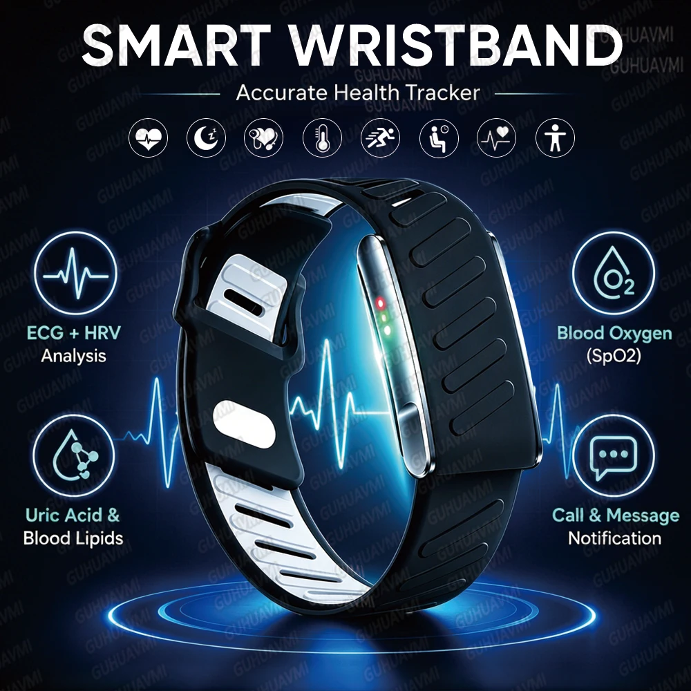 2026 New Screenless Smart Bracelet Men Women Health Monitor ECG Blood Pressure Body Fat BMI Sports Fitness Waterproof Smartwatch
2026 New Screenless Smart Bracelet Men Women Health Monitor ECG Blood Pressure Body Fat BMI Sports Fitness Waterproof Smartwatch