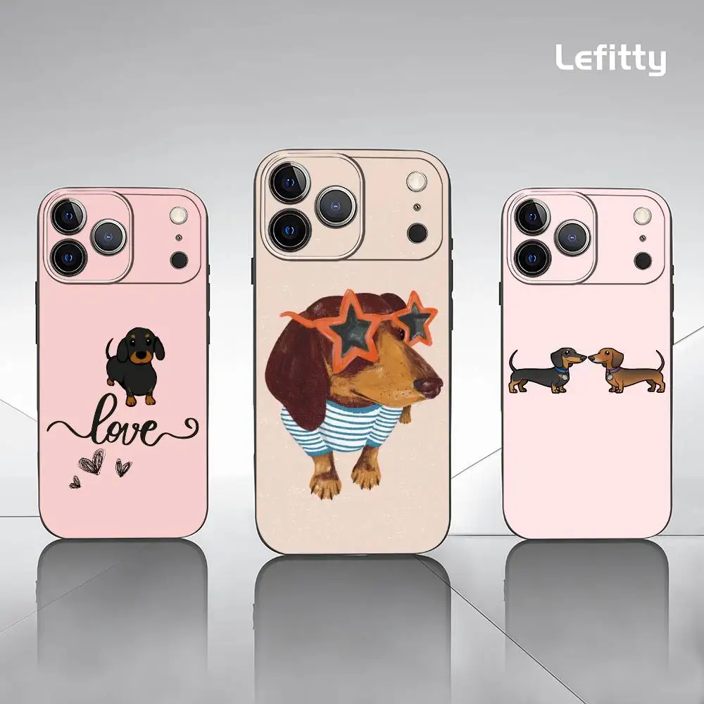 Sausage Dog Dachshund cute catoon Phone Case For iPhone 17 16 15 14 13 12 11 Pro Max Plus Mini Black Frosted Soft Shell Funda
Sausage Dog Dachshund cute catoon Phone Case For iPhone 17 16 15 14 13 12 11 Pro Max Plus Mini Black Frosted Soft Shell Funda