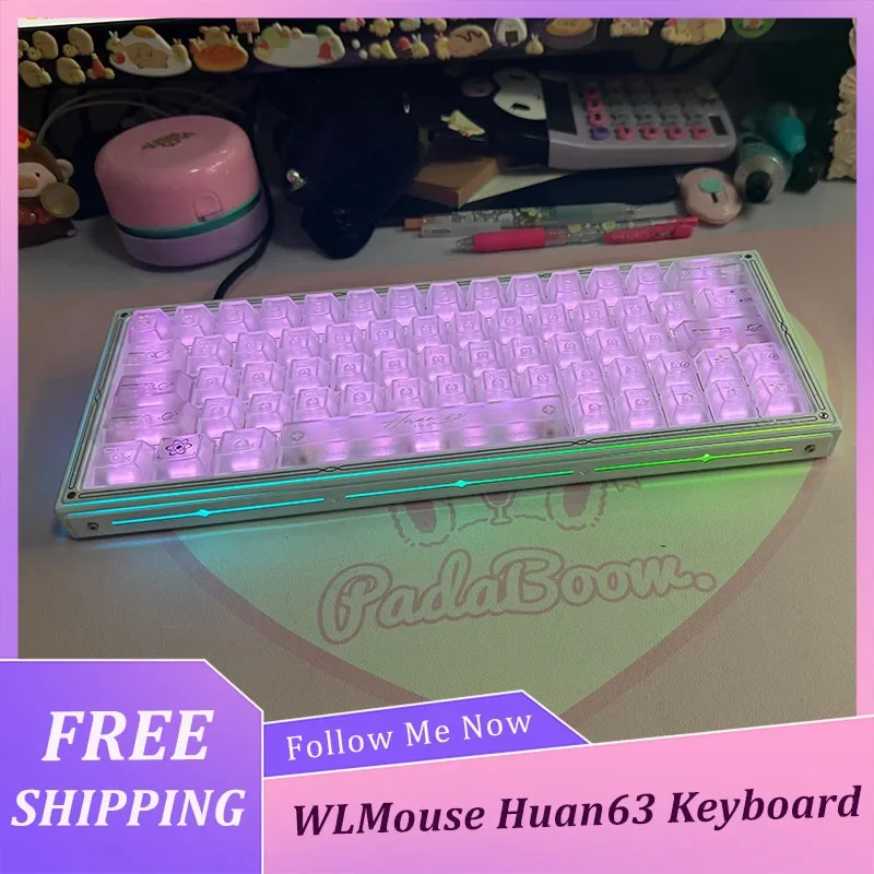 WLMouse Huan63 Mechanical Keyboard RGB Wired Magnesium Alloy Gaming Keyboard RT0.001mm 0.125ms Low Delay Keyboard Gamer Gasket
WLMouse Huan63 Mechanical Keyboard RGB Wired Magnesium Alloy Gaming Keyboard RT0.001mm 0.125ms Low Delay Keyboard Gamer Gasket