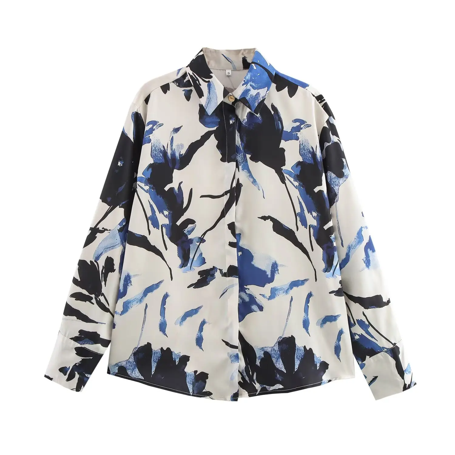 Fashionable 2025 Taop&Za Women's Printed Blouse in Blue - black and White Abstract Pattern with Long Sleeves and Collar
Fashionable 2025 Taop&Za Women's Printed Blouse in Blue - black and White Abstract Pattern with Long Sleeves and Collar