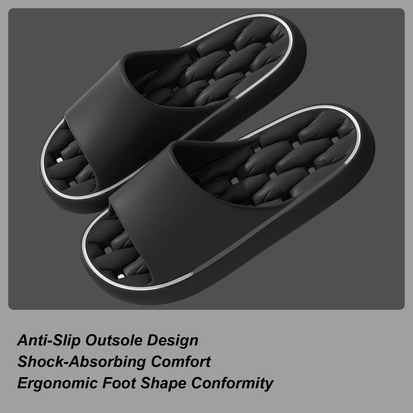 Bathing Slippers Non Slip Quick Drying Shower Slides Bathroom Sandals Quick-Drying Ergonomic Sandals With Thick Sole For Travel
Bathing Slippers Non Slip Quick Drying Shower Slides Bathroom Sandals Quick-Drying Ergonomic Sandals With Thick Sole For Travel