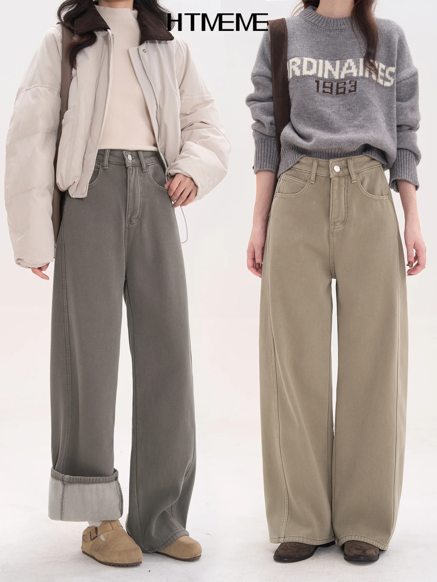 Джинсы с высокой талией, утепленные флисом, прямого кроя, широкие повседневные брюки, универсальные джинсы с высокой талией Cry Crescent ape
Джинсы с высокой талией, утепленные флисом, прямого кроя, широкие повседневные брюки, универсальные джинсы с высокой талией Cry Crescent ape