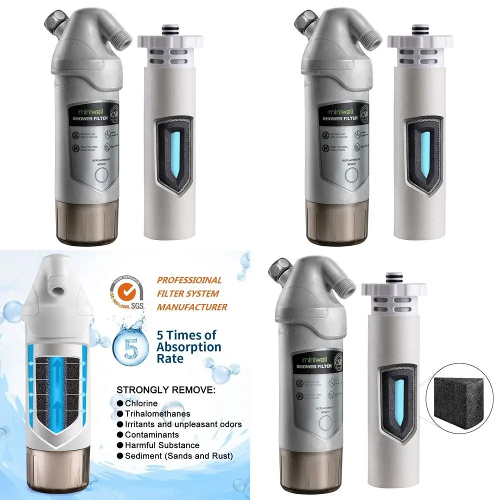 Shower Filter System - Removes Chlorine, Heavy Metals, and Sediments for Soft Water and Healthier Skin & Hair
Shower Filter System - Removes Chlorine, Heavy Metals, and Sediments for Soft Water and Healthier Skin & Hair