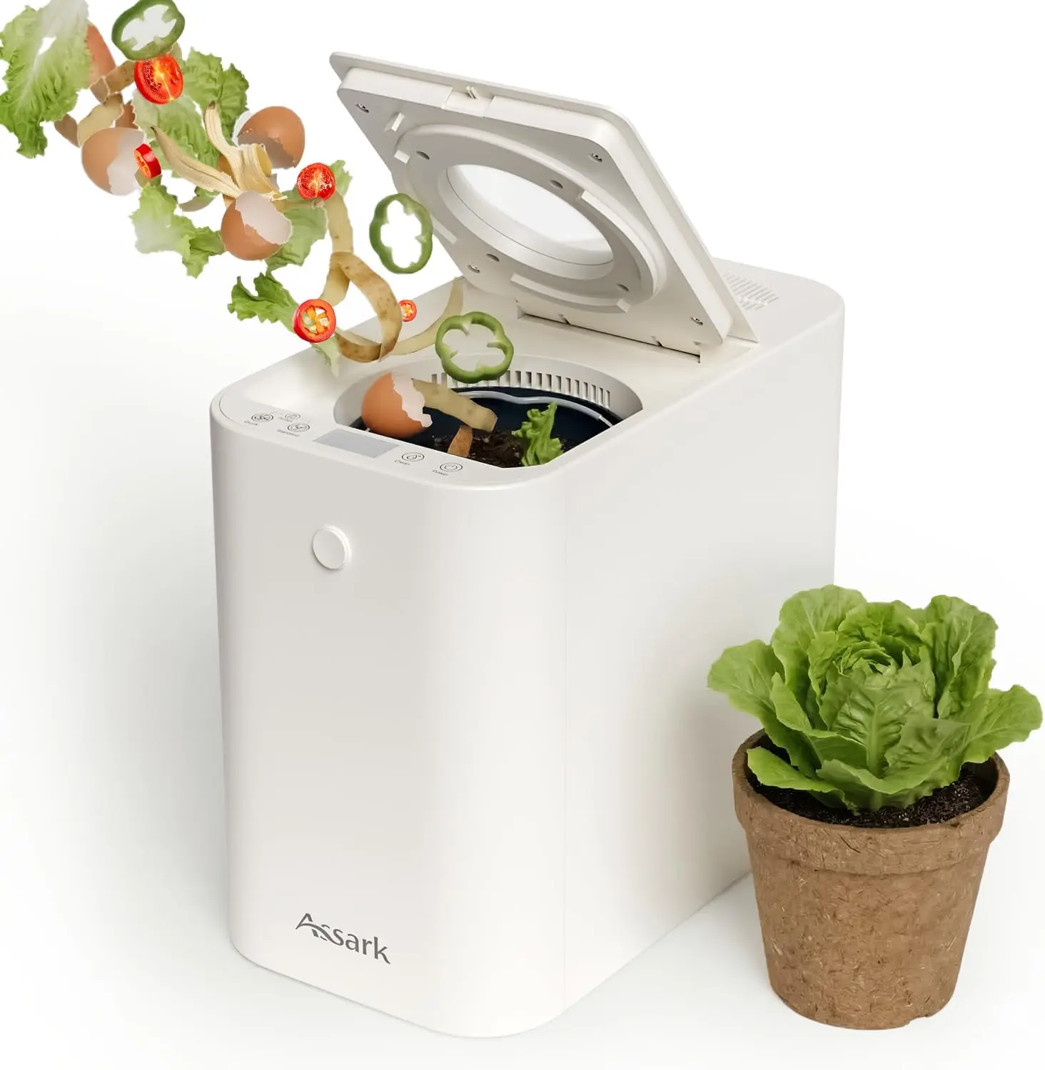 3L Electric Composter for Kitchen, Countertop Composter with Odorless Carbon Filter, Low Noise, Auto Clean, Turn Food Scraps
3L Electric Composter for Kitchen, Countertop Composter with Odorless Carbon Filter, Low Noise, Auto Clean, Turn Food Scraps