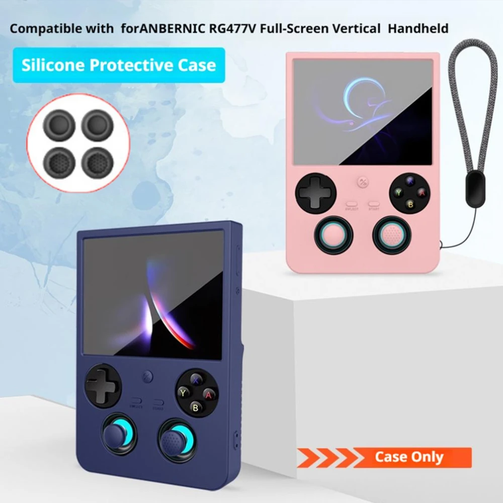 Silicone Protective Cover for ANBERNIC RG477V - Fully Wrap Shockproof Shell with 4Pcs Joystick Caps, Game Console Accessory Set
Silicone Protective Cover for ANBERNIC RG477V - Fully Wrap Shockproof Shell with 4Pcs Joystick Caps, Game Console Accessory Set