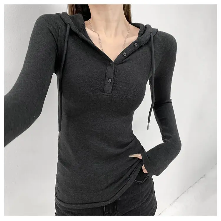 Onalippa 2025 приталенная полуоткрытая толстовка с капюшоном на пуговицах, весна-осень, новая коллекция, женский топ с длинными рукавами и завязкой на талии 
Onalippa 2025 приталенная полуоткрытая толстовка с капюшоном на пуговицах, весна-осень, новая коллекция, женский топ с длинными рукавами и завязкой на талии