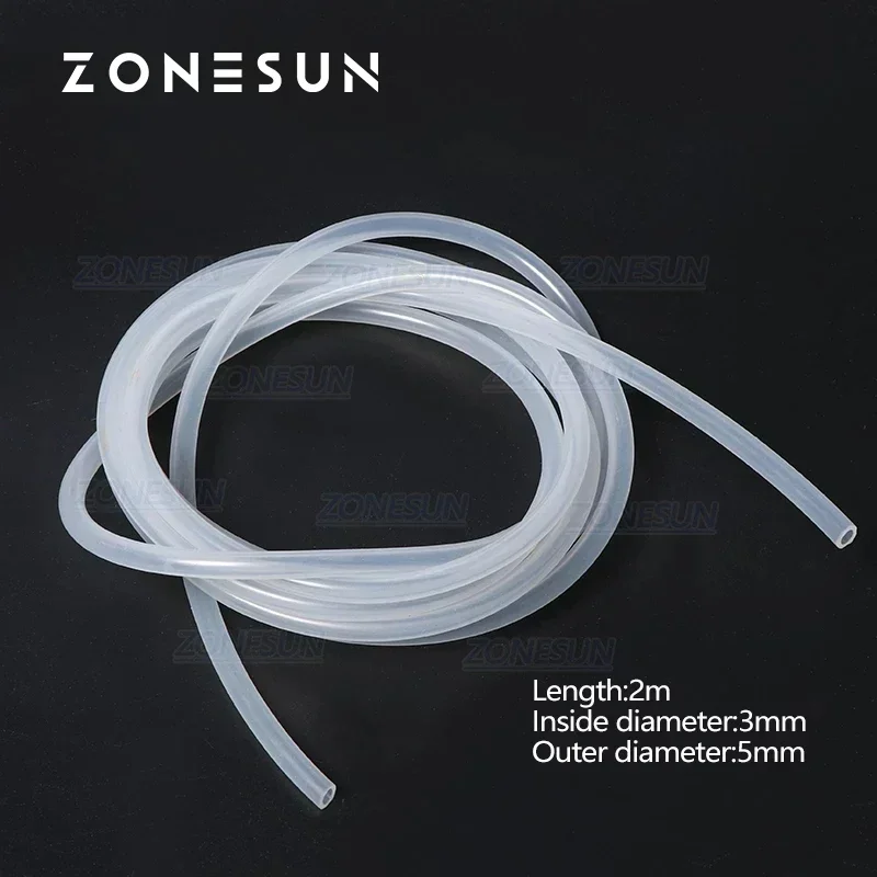 ZONESUN PJ-GZ3 Length 2m Inside Diameter 3mm Silicone Tube Rubber Hose For Filling Machine
ZONESUN PJ-GZ3 Length 2m Inside Diameter 3mm Silicone Tube Rubber Hose For Filling Machine