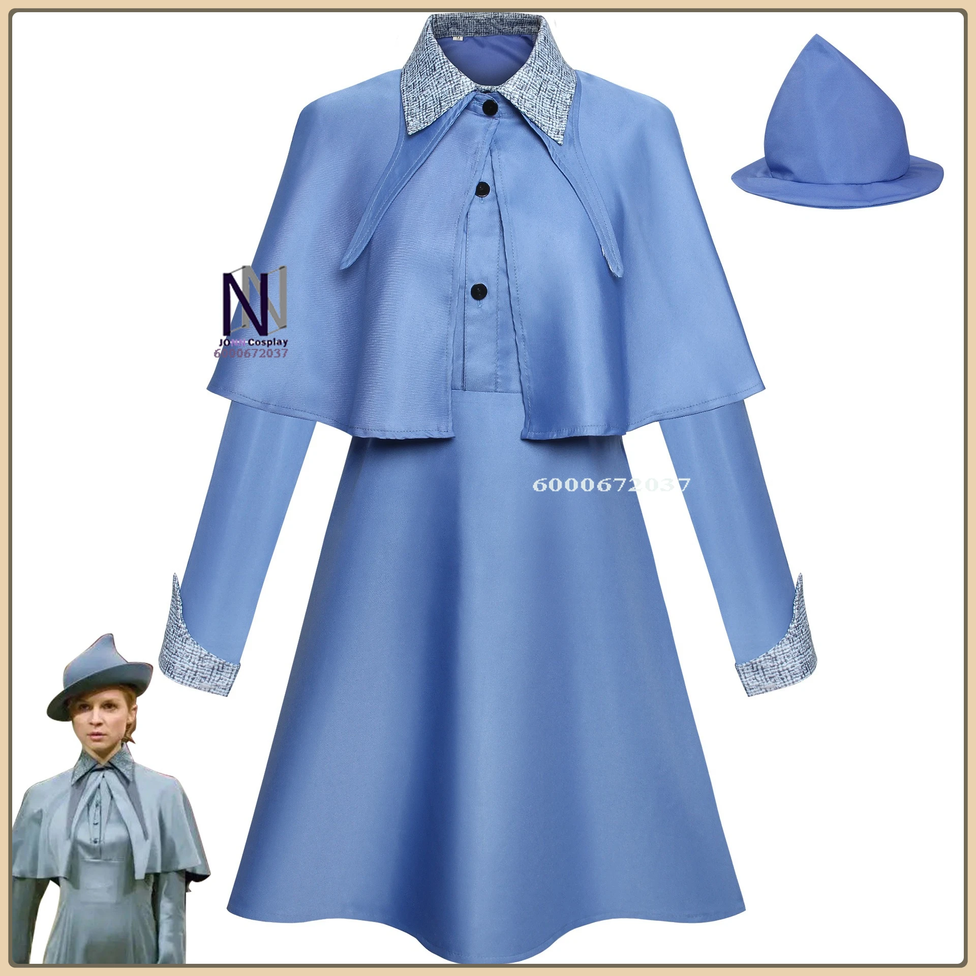 Ретро-костюм для ролевых игр по мотивам «Гарри Поттера»: синее платье и шляпа Флёр Делакур, полный комплект (для детей/взрослых/женщин)
Ретро-костюм для ролевых игр по мотивам «Гарри Поттера»: синее платье и шляпа Флёр Делакур, полный комплект (для детей/взрослых/женщин)