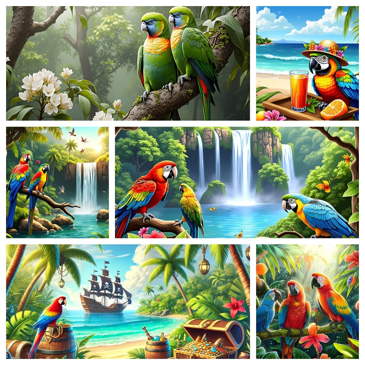Summer Seaside Parrot Theme Background Hawaiian Rainforest Waterfall Decoration Backdrop Photography Shoot Banner Supplies Props
Summer Seaside Parrot Theme Background Hawaiian Rainforest Waterfall Decoration Backdrop Photography Shoot Banner Supplies Props
