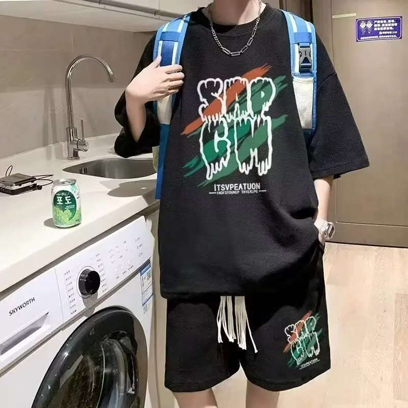 2024 Summer Man Tracksuit Cartoon Streetwear Hip Hop Rock Casual Short Suit Cool Printed Waffle T Shirts Shorts 2 Piece Set New
2024 Summer Man Tracksuit Cartoon Streetwear Hip Hop Rock Casual Short Suit Cool Printed Waffle T Shirts Shorts 2 Piece Set New
