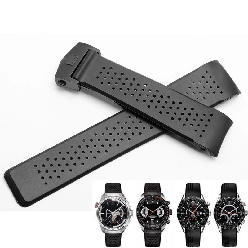 Natural Rubber Watchband For TAG HEUER GRAND CARRERA wristband Waterproof Sport Strap Soft Silicone Bracelet 22mm 24mm
Natural Rubber Watchband For TAG HEUER GRAND CARRERA wristband Waterproof Sport Strap Soft Silicone Bracelet 22mm 24mm