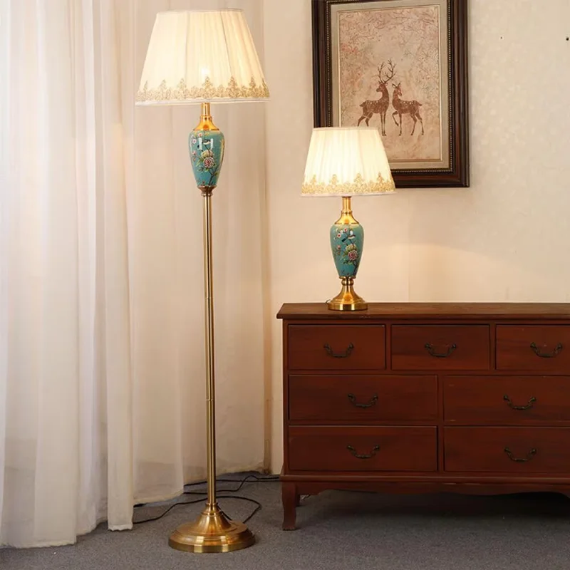 European Retro Ceramic Floor Lamp Home Decoration Standing Light for Living Room Bedroom Sofa Side Bedside Lamp
European Retro Ceramic Floor Lamp Home Decoration Standing Light for Living Room Bedroom Sofa Side Bedside Lamp