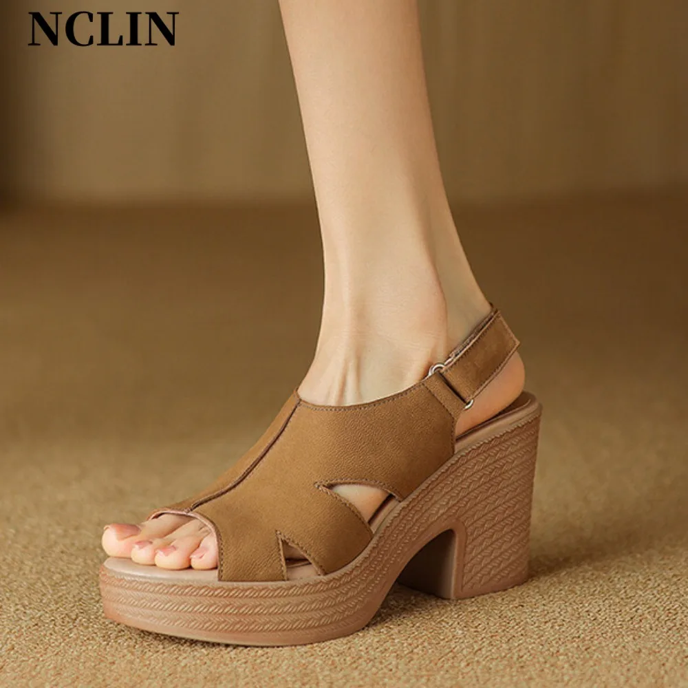 Women's Peep Toe Hihg Heel Sandals Summer Gladiator Shoes Chunky Heel Platform Women's Sandals Brown Ladies Heeled Shoes
Women's Peep Toe Hihg Heel Sandals Summer Gladiator Shoes Chunky Heel Platform Women's Sandals Brown Ladies Heeled Shoes