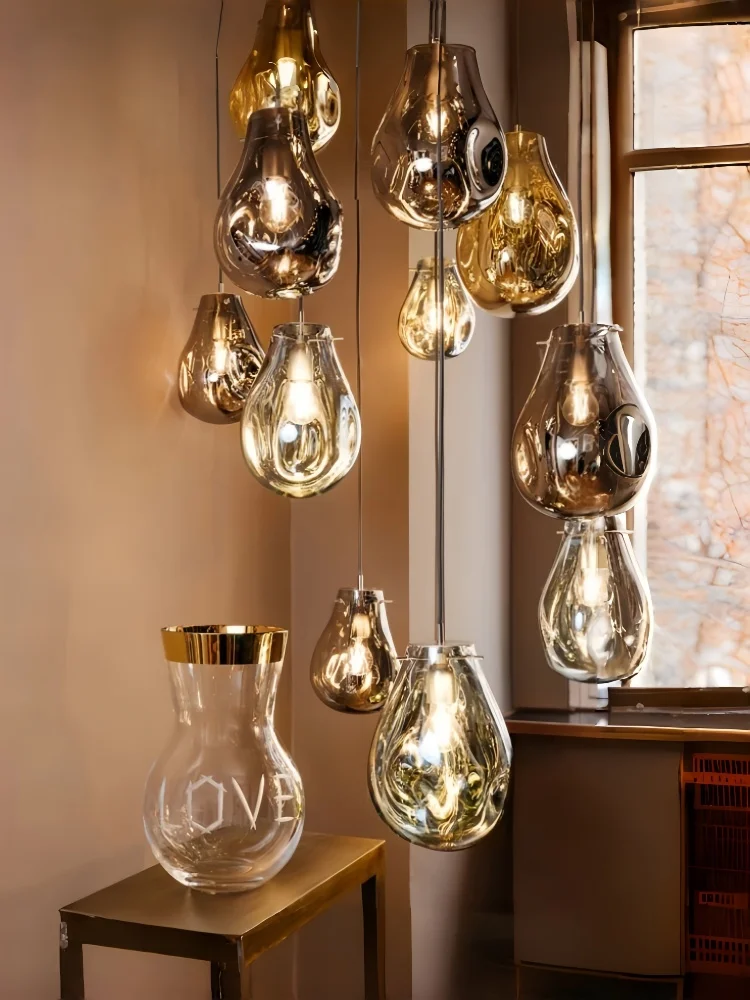 Nordic Stair Chandelier Glass Pendant Light Home Decoration Living Room Bedroom Dining Room Indoor Ceiling Lighting
Nordic Stair Chandelier Glass Pendant Light Home Decoration Living Room Bedroom Dining Room Indoor Ceiling Lighting