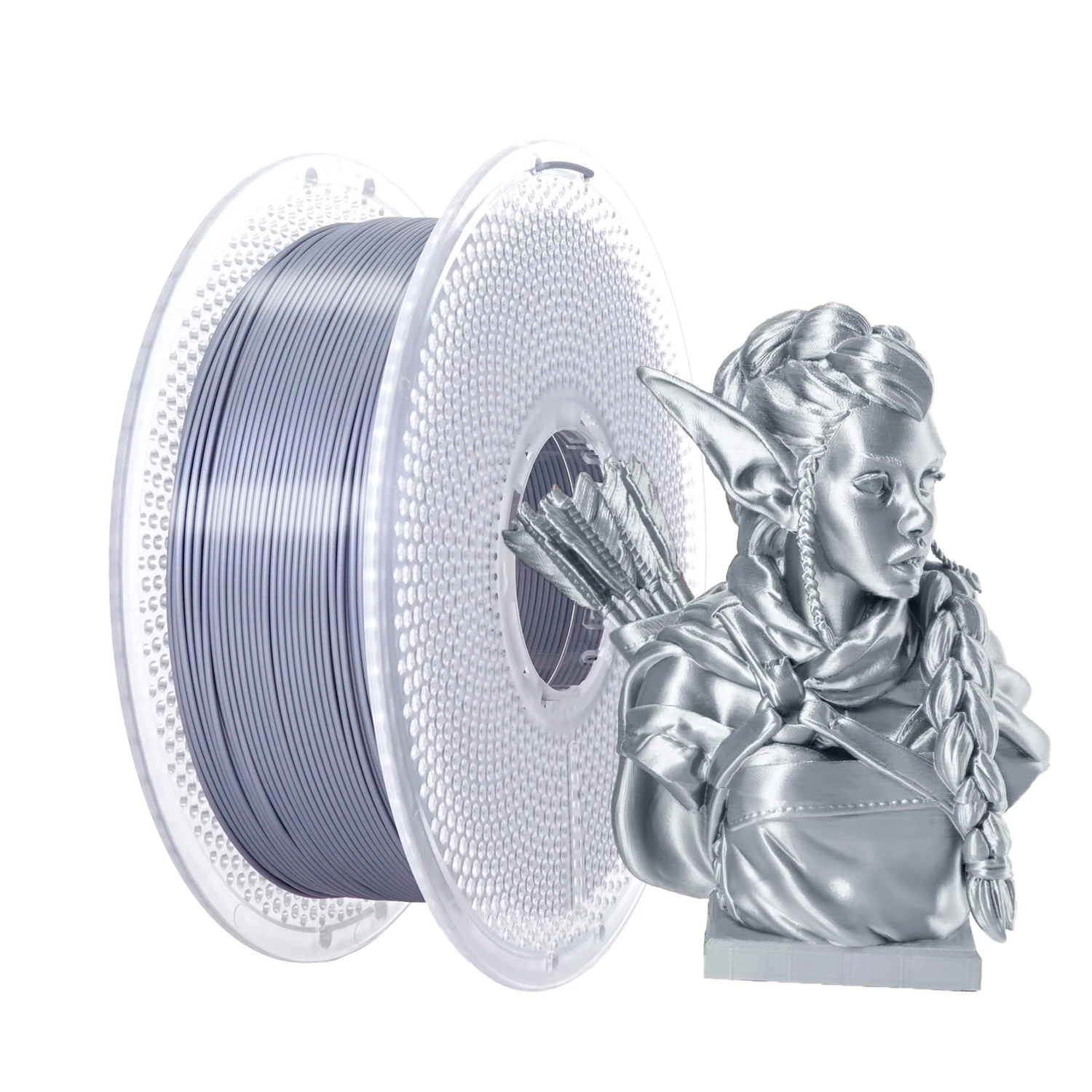 Шелковая металлическая серебряная нить для 3D-принтера PLA, катушка 1 кг, точность размеров 1,75 мм +/-0,03 мм, вакуумная упаковка
Шелковая металлическая серебряная нить для 3D-принтера PLA, катушка 1 кг, точность размеров 1,75 мм +/-0,03 мм, вакуумная упаковка