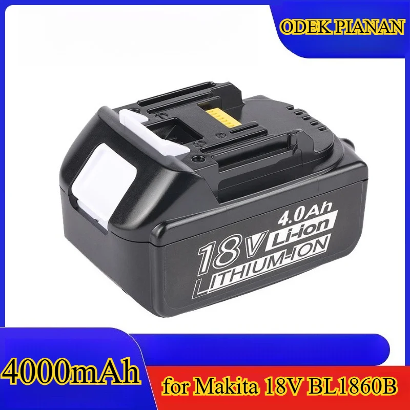 Сменный аккумулятор 4000 мАч для аккумуляторной дрели Makita 18 В BL1860B, совместимый с литий-ионным аккумулятором 18650 для электроинструмента
Сменный аккумулятор 4000 мАч для аккумуляторной дрели Makita 18 В BL1860B, совместимый с литий-ионным аккумулятором 18650 для электроинструмента