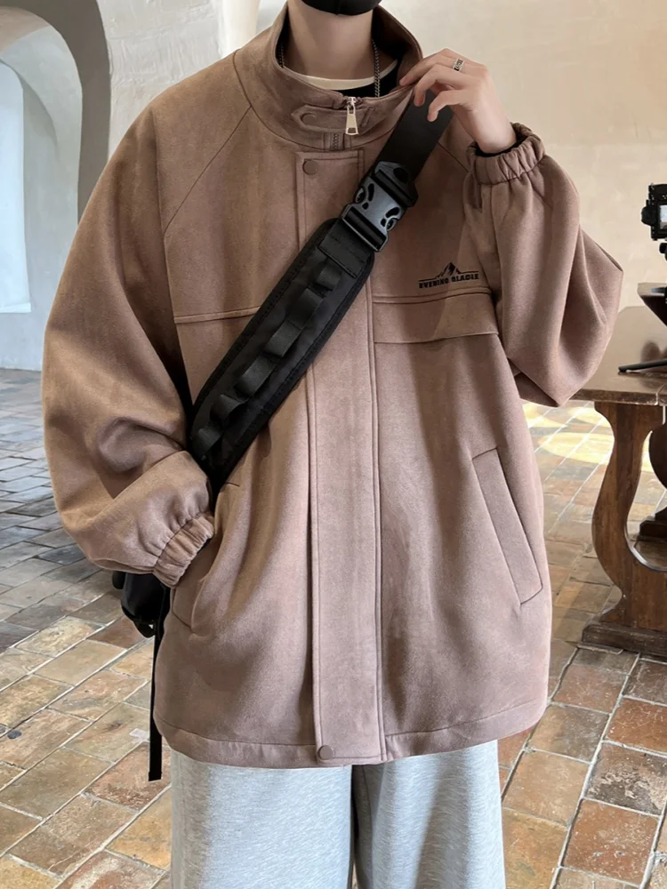 American Retro Suede Jaet Men's Spring Autumn Casual Jaet Teenage Boys Sports Clothes Zipper Decoration Iron Resistant
American Retro Suede Jaet Men's Spring Autumn Casual Jaet Teenage Boys Sports Clothes Zipper Decoration Iron Resistant