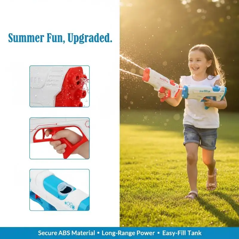 1 Piece Summer Kids Water Gun Toy High Pressure Spray for Outdoor Pool Beach Fun Gift for Boys Girls
1 Piece Summer Kids Water Gun Toy High Pressure Spray for Outdoor Pool Beach Fun Gift for Boys Girls