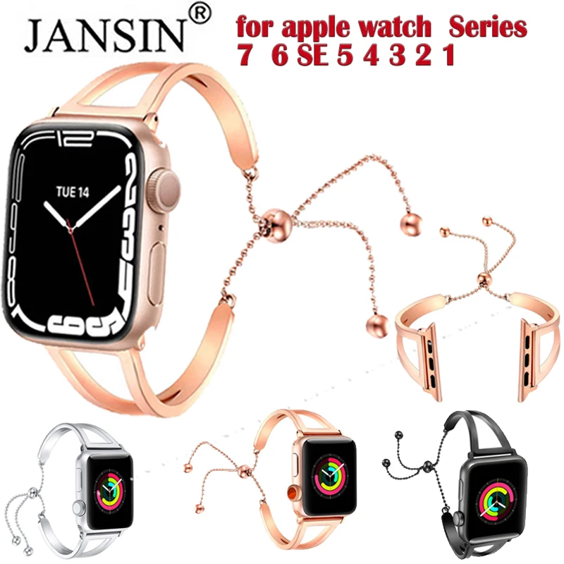 Women Metal band For Apple Watch 38mm 42mm 40mm 44mm 41mm 45mm Correa Stainless Steel Bracelet for iWatch Series9 SE 7 6 5 4 3 2
Women Metal band For Apple Watch 38mm 42mm 40mm 44mm 41mm 45mm Correa Stainless Steel Bracelet for iWatch Series9 SE 7 6 5 4 3 2