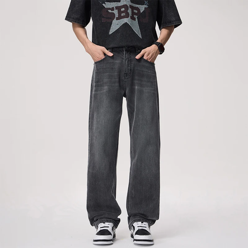 2026 Spring Summer Vintage Washed Straight Leg Jeans Men Grey Loose Fit Denim Pants Casual Streetwear Trousers Breathable
2026 Spring Summer Vintage Washed Straight Leg Jeans Men Grey Loose Fit Denim Pants Casual Streetwear Trousers Breathable
