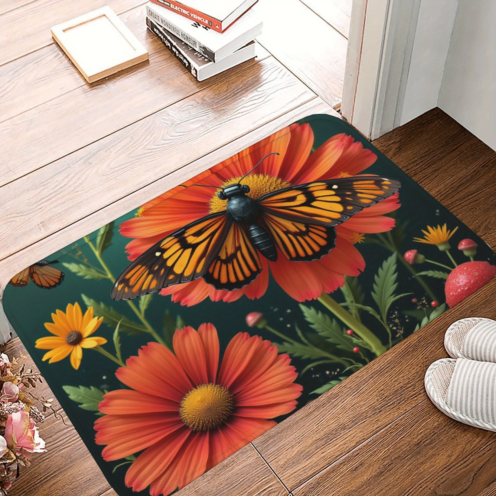1PC Butterfly Daisy Pattern Kitchen Rug Non-Slip Door Mat Pop design Bathroom Rug Bath Mat Carpet for Home Sink Laundry Decor
1PC Butterfly Daisy Pattern Kitchen Rug Non-Slip Door Mat Pop design Bathroom Rug Bath Mat Carpet for Home Sink Laundry Decor