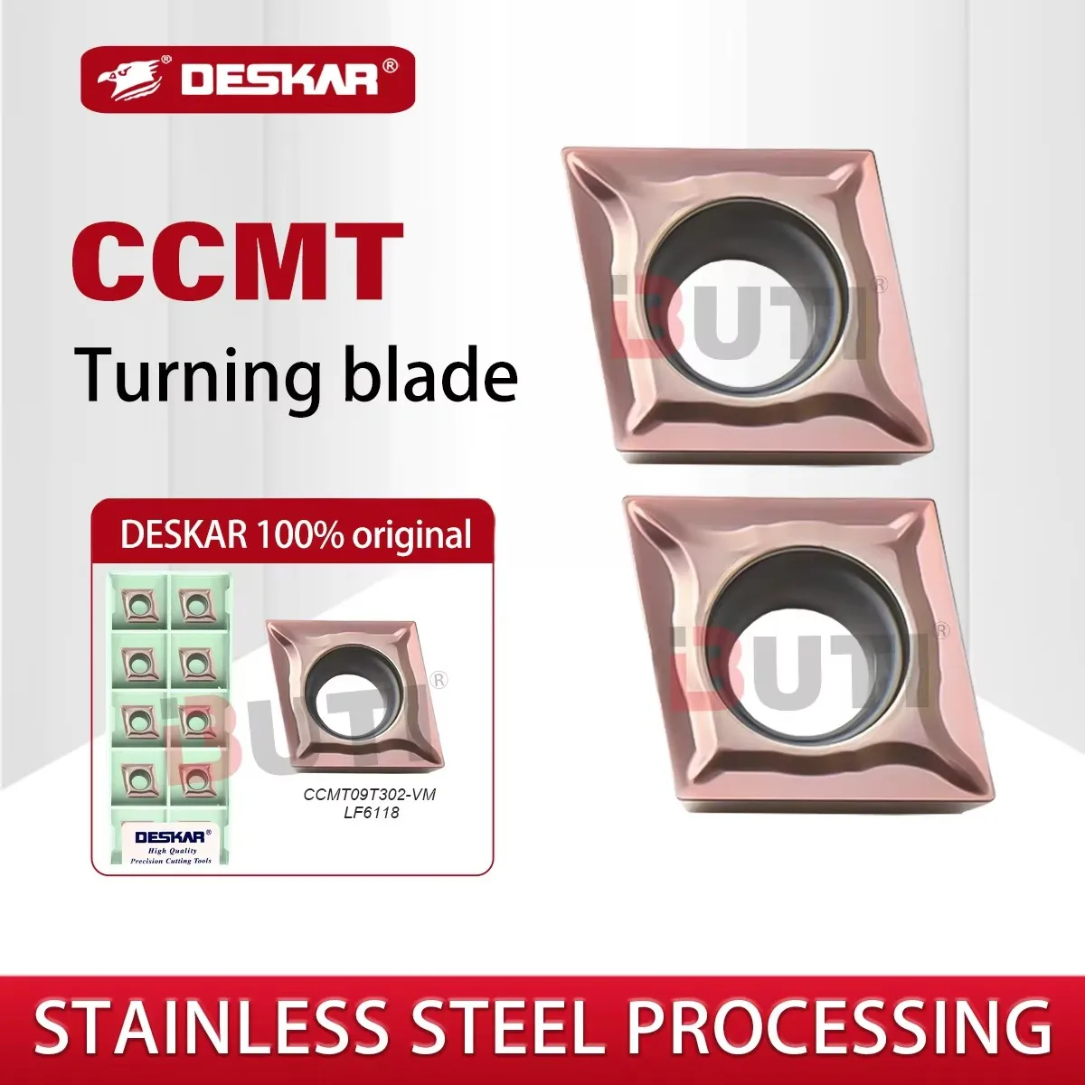 Твердосплавные вставки с ЧПУ CCMT09T302-VM LF6118 Токарный станок с внутренним отверстием, ромб, токарный режущий инструмент, применяется для обработки нержавеющей стали
Твердосплавные вставки с ЧПУ CCMT09T302-VM LF6118 Токарный станок с внутренним отверстием, ромб, токарный режущий инструмент, применяется для обработки нержавеющей стали