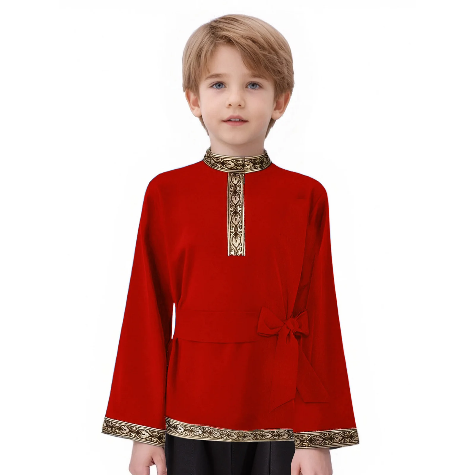 Boys Girls Traditional Folk Role Play Costume for Halloween Carnival Party Shirts Patterns Band Invisible Press Button with Belt
Boys Girls Traditional Folk Role Play Costume for Halloween Carnival Party Shirts Patterns Band Invisible Press Button with Belt