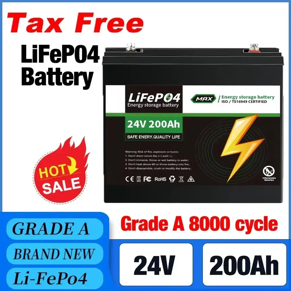 NEW 24V 200Ah LiFePO4 Battery, Built-in 200A BMS, 8000+ Cycles, Perfect for RV/Camper, Solar, Marine, Overland/Van, Off-Grid⚡
NEW 24V 200Ah LiFePO4 Battery, Built-in 200A BMS, 8000+ Cycles, Perfect for RV/Camper, Solar, Marine, Overland/Van, Off-Grid⚡