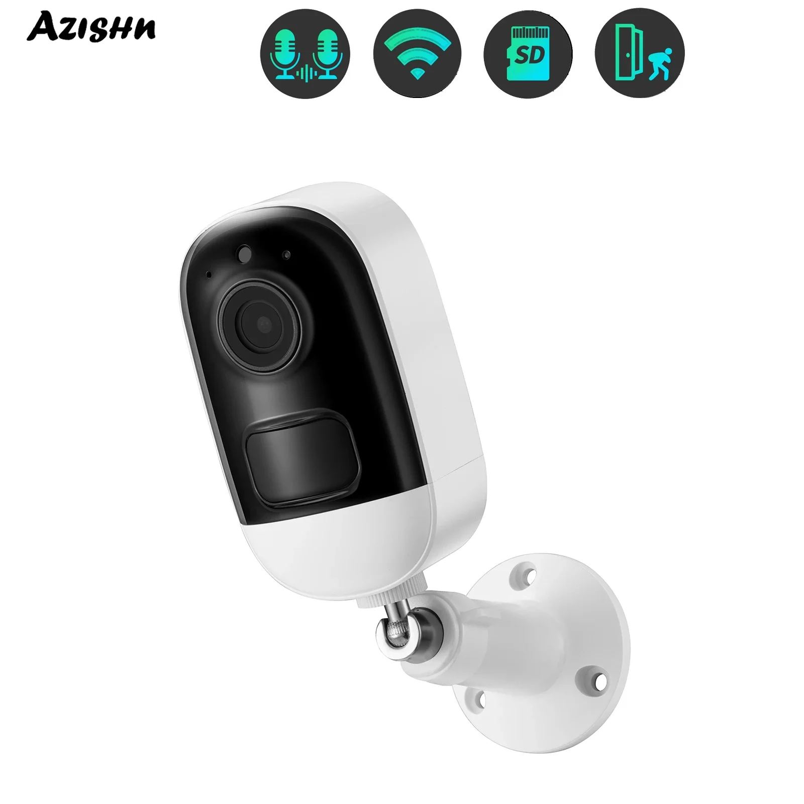 AZISHN уличная водонепроницаемая камера с низким энергопотреблением 3MP Wi-Fi батарея IP-камера AI обнаружение движения H.265 видео домашняя безопасность наблюдение
AZISHN уличная водонепроницаемая камера с низким энергопотреблением 3MP Wi-Fi батарея IP-камера AI обнаружение движения H.265 видео домашняя безопасность наблюдение