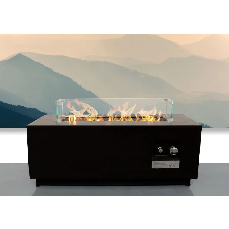 Outdoor fire pit table for patio use, steel construction, black finish, includes lid for safety and versatility
Outdoor fire pit table for patio use, steel construction, black finish, includes lid for safety and versatility