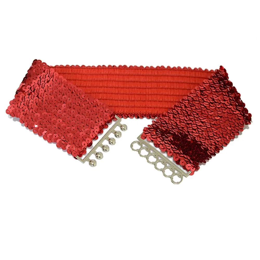 Sparkling Sequined Wide Corset Belt Metal Buckle Stretch Waist Corset Belts Decorative Corset Belt Elastic Waspie Belt
Sparkling Sequined Wide Corset Belt Metal Buckle Stretch Waist Corset Belts Decorative Corset Belt Elastic Waspie Belt