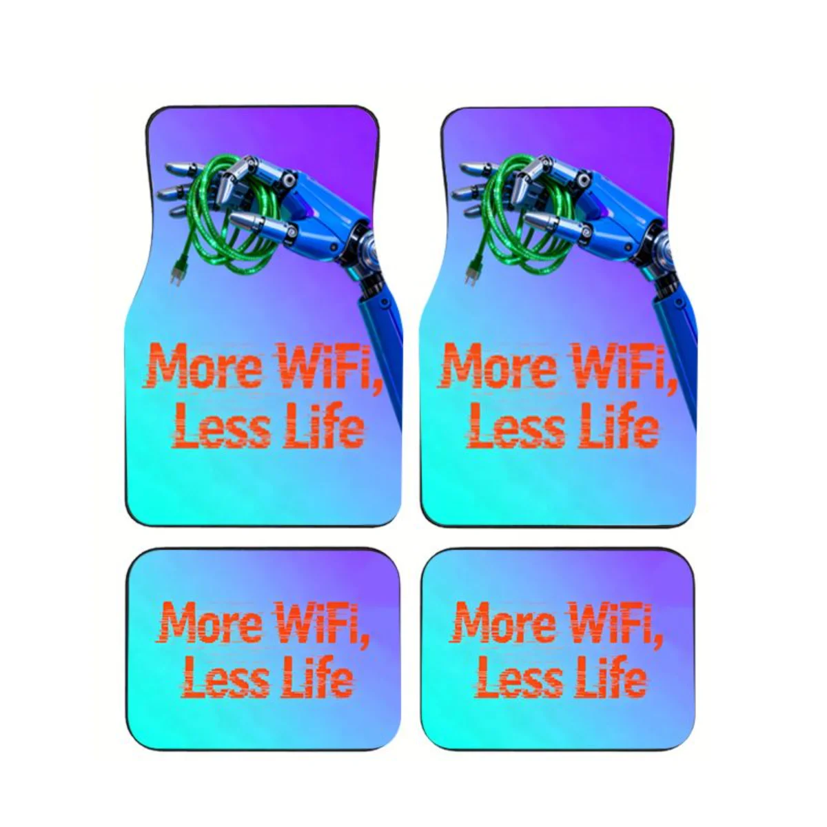 4Pcs Funny Robot Hand Car Floor Mats Cyberpunk Gradient Anti-Slip Anti-fouling Auto Carpets Interior Accessories For SUVs Vans
4Pcs Funny Robot Hand Car Floor Mats Cyberpunk Gradient Anti-Slip Anti-fouling Auto Carpets Interior Accessories For SUVs Vans