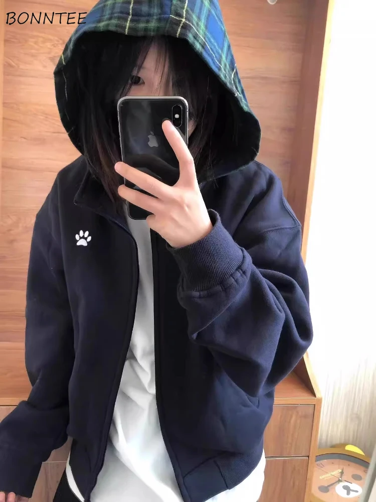 Hooded Jackets Women Thicken Zipper Casual Ins All-match Korean Fashion Autumn Winter Coats Trendy Plus Velvet Kawaii Clothing
Hooded Jackets Women Thicken Zipper Casual Ins All-match Korean Fashion Autumn Winter Coats Trendy Plus Velvet Kawaii Clothing